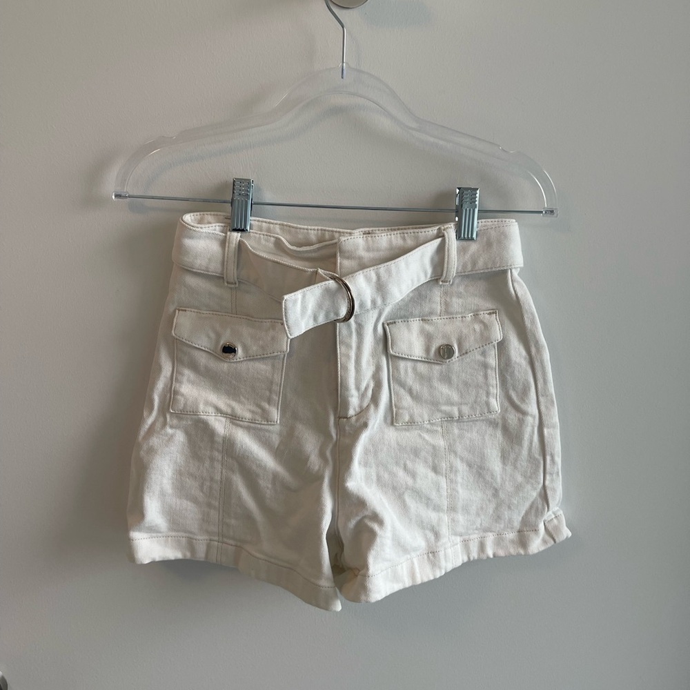 Ted Baker White Belted Shorts